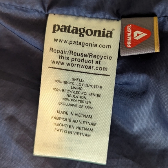 Patagonia Women’s Nano Puff Quilted Hooded Jacket Navy Medium Lightweight - Picture 13 of 13